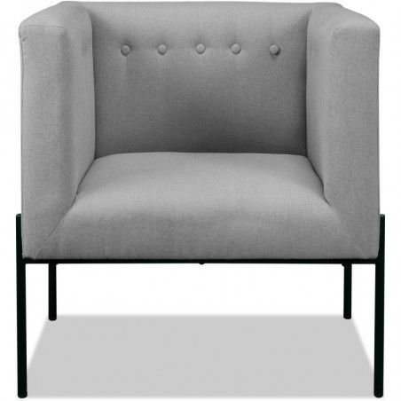 Fauteuil - Essex - L 70 x l 63 x H 75 cm - Gris