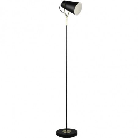 Lampadaire incandescent - Rispa - D 20 x H 150 cm - Noir