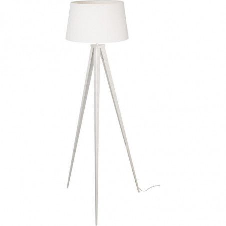 Lampadaire sur trépied - D 60 x H 150 cm - Blanc