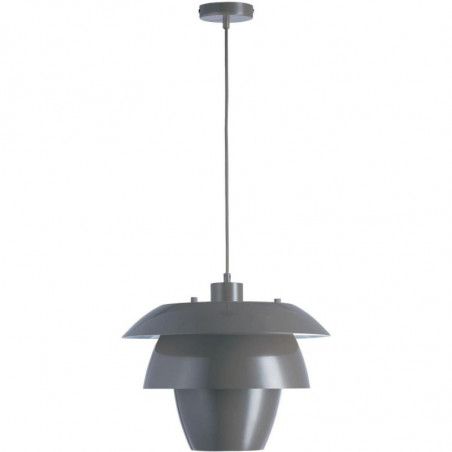 Suspension luminaire en métal - L 38 x l 26 x H 150 cm - Gris