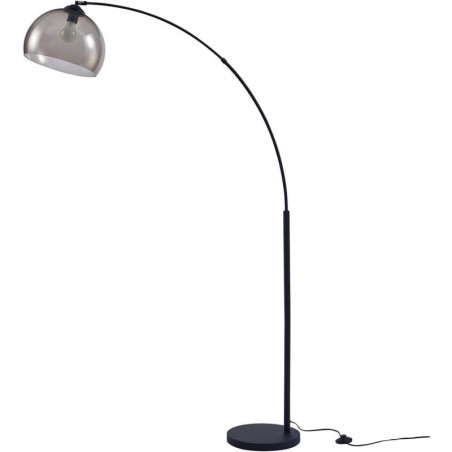 Lampadaire en arc - Daisy - H 170 cm - Noir et transparent