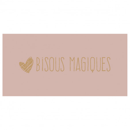 Tapis décoratif - Bisous magiques - 60 x 120 cm - Rose