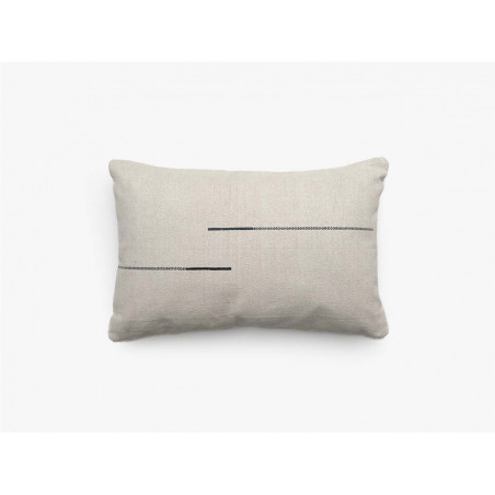 Housse de coussin brodée en coton - Kamala - 40 x 60 cm - Ardoise