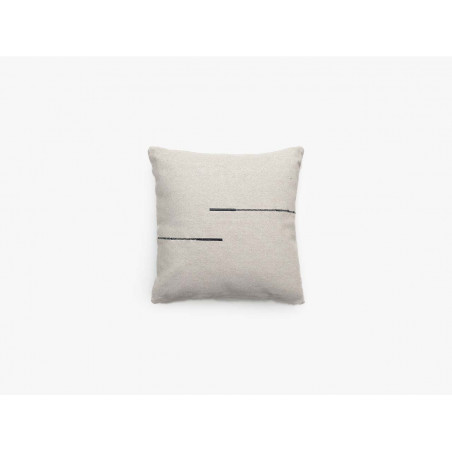 Housse de coussin brodée en coton - Kamala - 45 x 45 cm - Ardoise