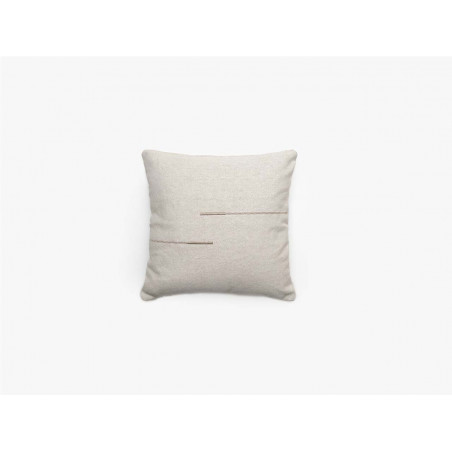 Housse de coussin brodée en coton - Kamala - 45 x 45 cm - Crème