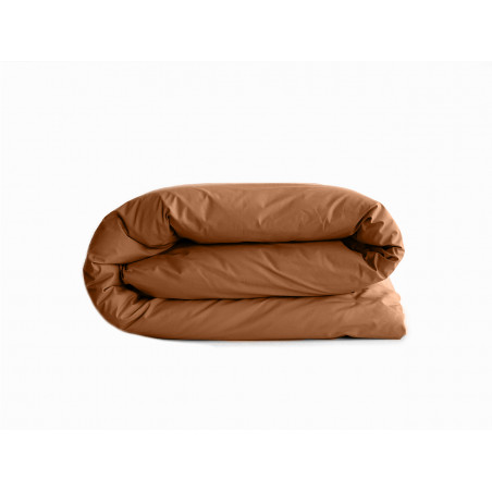 Housse de couette en percale de coton - Manoir - 220 x 240 cm - Marron