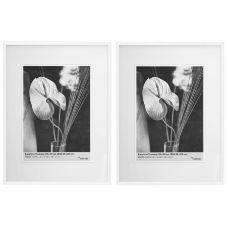 Lot de 2 cadres photos - Walther Galeria - 30 x 40 cm - Blanc