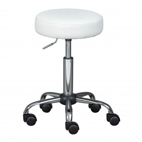 Tabouret pivotant - Asra - 33 x 33 cm - Blanc