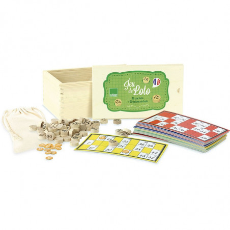 Jeu de loto - 20 x 12,5 x 8 cm - Beige