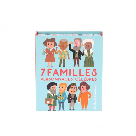 Jeu de 7 familles personnages célèbres - Ingela P.Arrhenius - 10 x 12 x 3 cm - Jeux de société