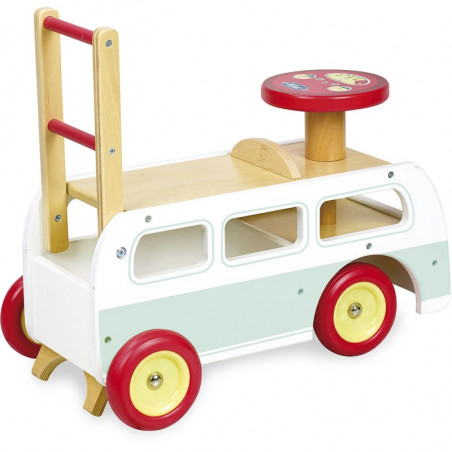 Minibus porteur - 2 en 1 - L 44 x l 43 x H 26 cm - Multicolore