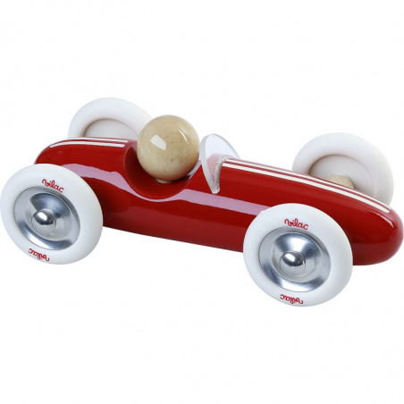 Voiture Grand Prix vintage - L 18 x l 10 cm - Rouge