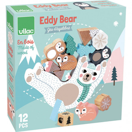 Jeu d'équilibre Eddy Bear - Michelle Carlslund - 20 x 20 x 4 cm - Multicolore