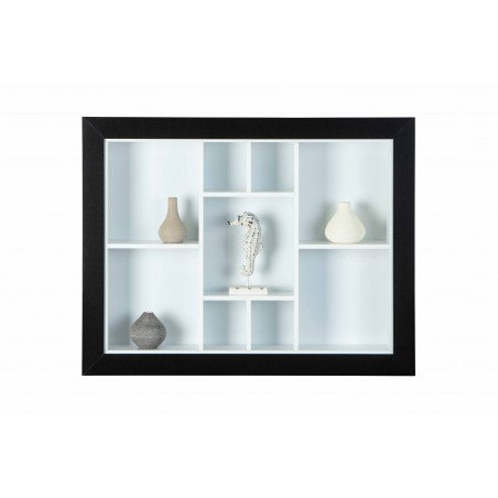 Etagère murale Quarium - 90,5 x 13,7 x 70,5 cm - Noir et Blanc