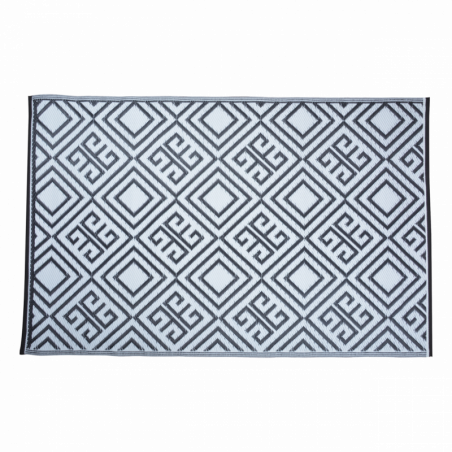 Tapis de jardin graphique - 186 x 119,5 cm - Noir