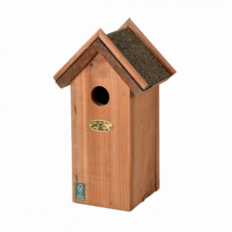 Nichoir pour mésange bleue en bois - 11,9 x 16,8 x 27,4 cm - Marron