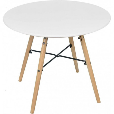 Table JUDY WILD JENA JUNIOR - D 60 x H 48 cm - MDF, bois - Blanc