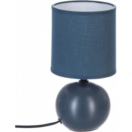 Lampe boule en céramique Timeo - Bleu orage - D 13 x H 24,7 cm