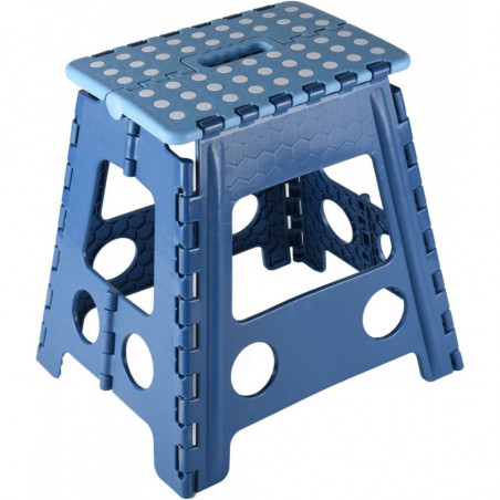 Tabouret d'appoint en plastique - Bleu - H 40 cm