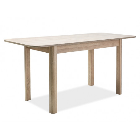 Table à manger extensible en bois - 8 couverts - Beige - L 120/160 x P 68 x H 75 cm