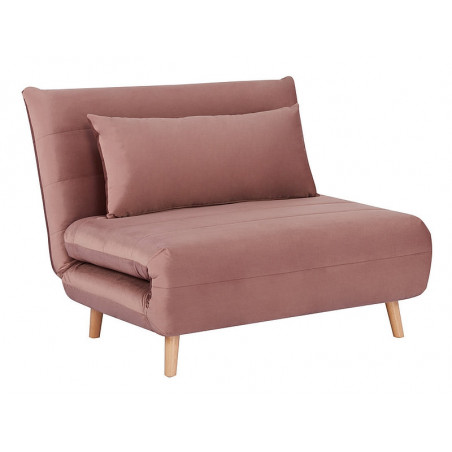 Fauteuil en tissu convertible en lit simple - Rose - 105 x 190 cm