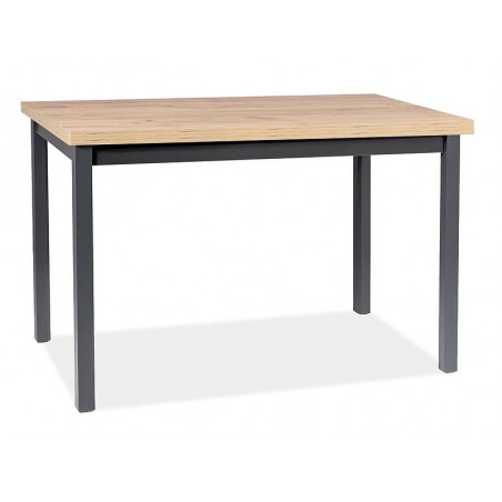 Table à manger 6 couverts - Noir / Beige foncé - L 120 x P 68 x H 75 cm