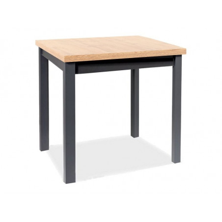 Table à manger 4 couverts - Noir / Beige foncé - L 90 x P 65 x H 75 cm