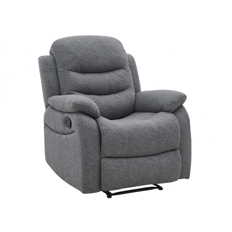 Fauteuil de relaxation en tissu - Gris - H 101 x l 72 cm