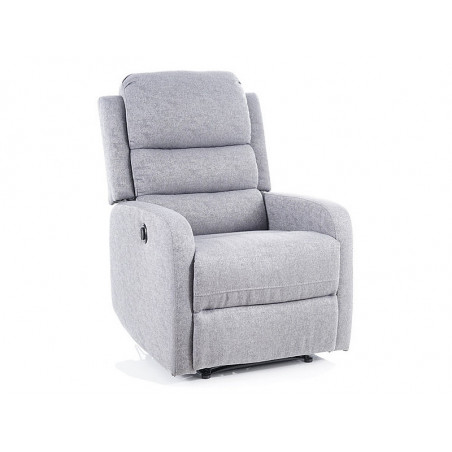 Fauteuil de relaxation éléctrique en tissu PEGAZ - Gris - H 102 x L 64 x P 53 cm