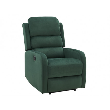 Fauteuil de relaxation éléctrique en velour PEGAZ - Vert - H 102 x L 64 x P 53 cm