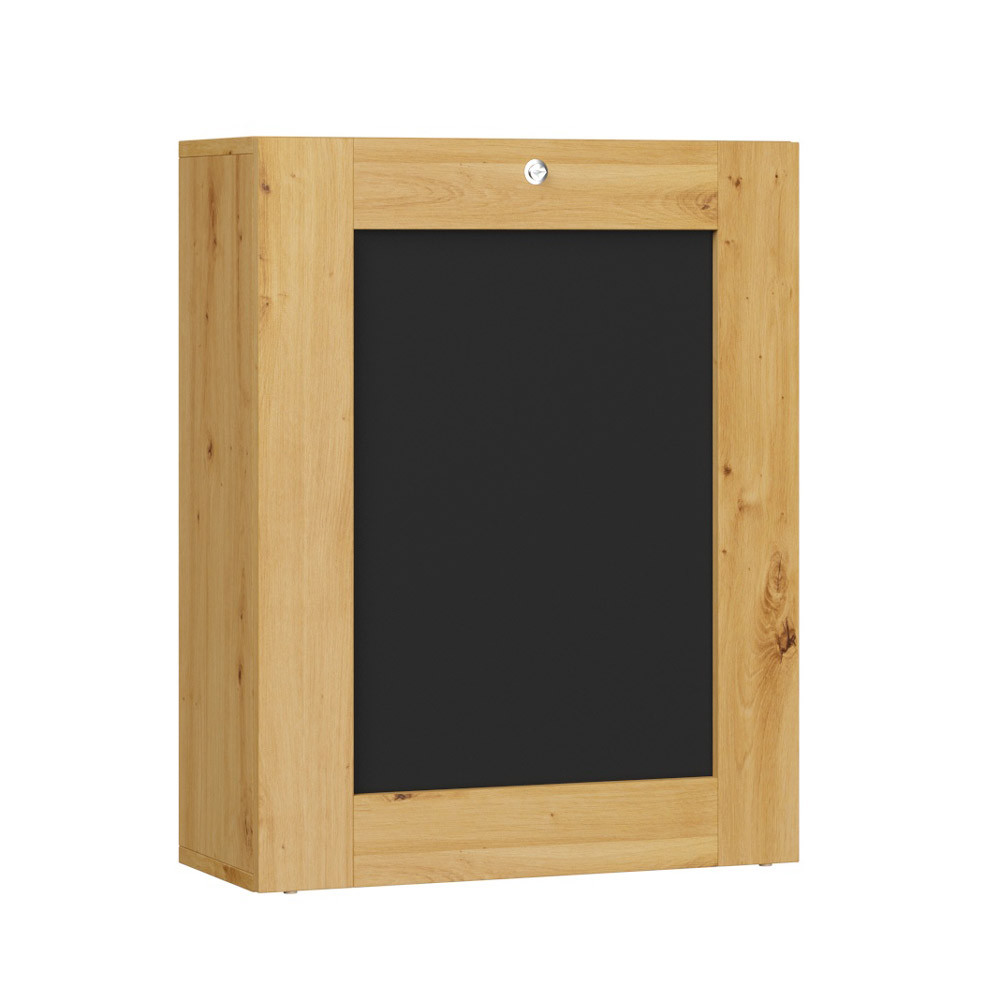 Bureau suspendu Tilt avec bureau dépliable en bois - Marron et noir - L 60  x P 24/90 x H 144 cm