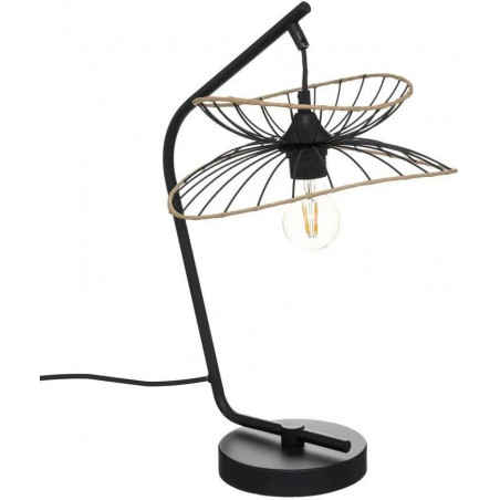 Lampe design en métal à poser - Noir - L 35 x P 29 x H 50 cm