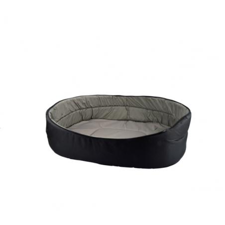 Panier ovale pour animaux - Noir / Gris - L 45 x l 27 cm