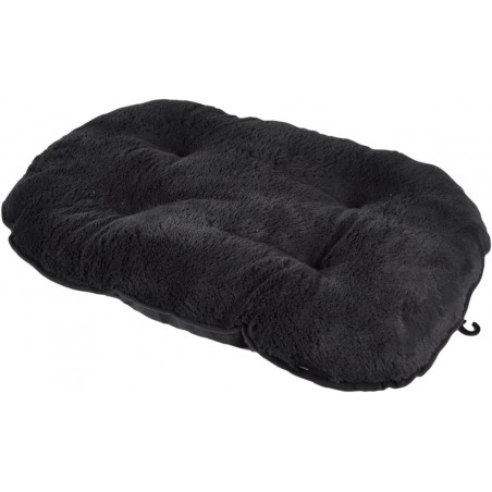 Coussin flocon réversible à l'aspect peluche pour animaux - Noir - L 69 x l 45 cm - Gamme Newton