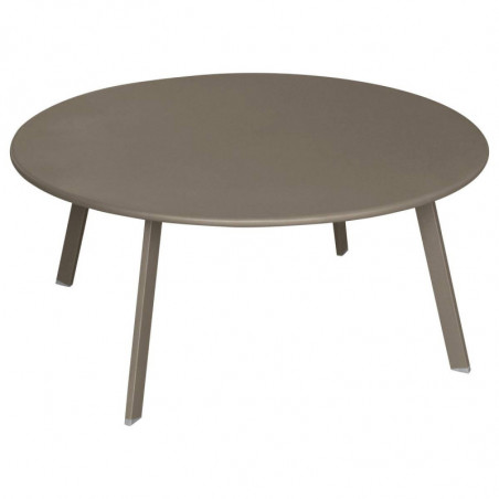 Table d'appoint ronde en acier - Tonka - D 90 x H 40 cm - Gamme Saona