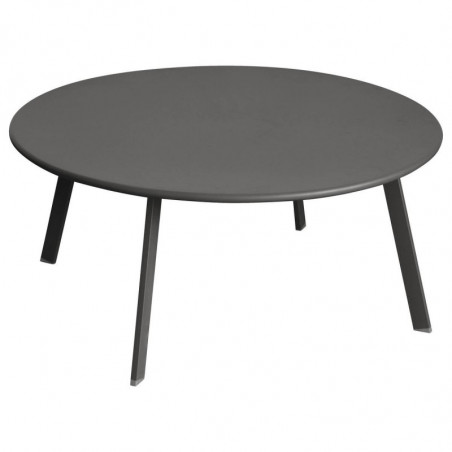 Table d'appoint ronde en acier - Gris foncé - D 90 x H 40 cm - Gamme Saona