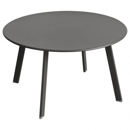 Table d'appoint ronde en acier - Gris foncé - D 70 x H 40 cm - Gamme Saona