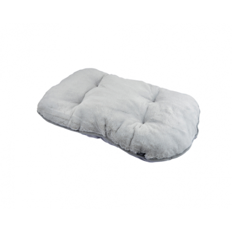 Coussin flocon réversible à l'aspect peluche pour animaux - Gris - L 77 x l 50 cm - Gamme Newton