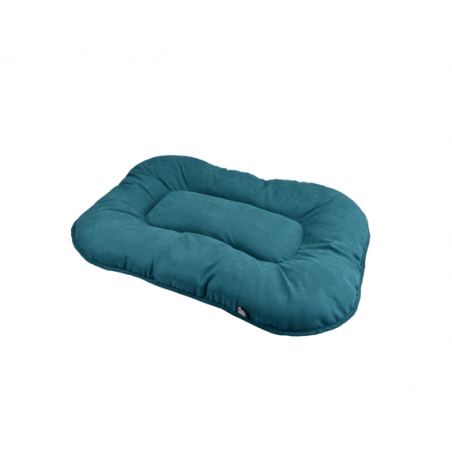 Coussin flocon en microfibre - Bleu canard - L 61 x l 46 cm - Gamme Softy