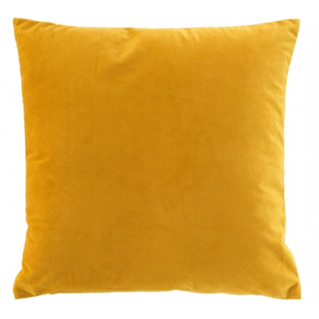 Coussin déhoussable en relief effet velours uni Velouriane - Jaune - 50 x 50 cm