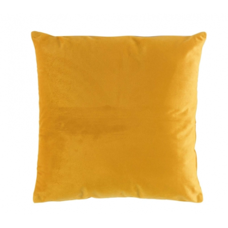 Coussin déhoussable en relief effet velours uni Velvetine - Jaune - 40 x 40 cm