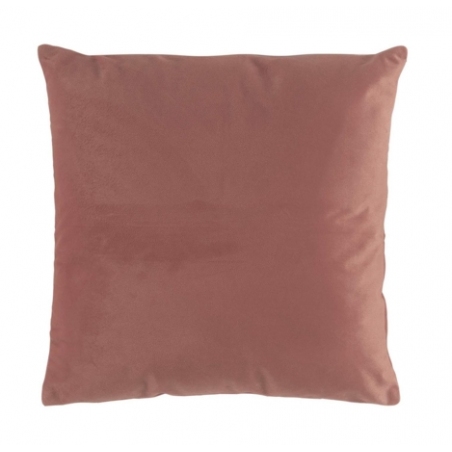 Coussin déhoussable en relief effet velours uni Velvetine - Rose - 40 x 40 cm