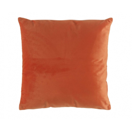 Coussin déhoussable en relief effet velours uni Velvetine - Orange - 40 x 40 cm