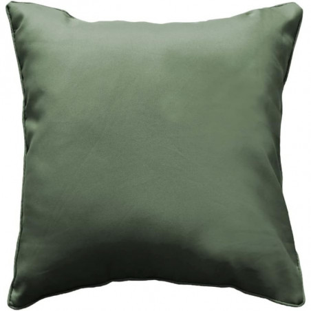 Coussin passepoil uni - Vert kaki - 60 x 60 cm