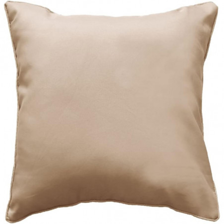 Coussin passepoil uni - Couleur lin - 60 x 60 cm