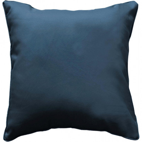 Coussin passepoil uni - Bleu marine - 60 x 60 cm