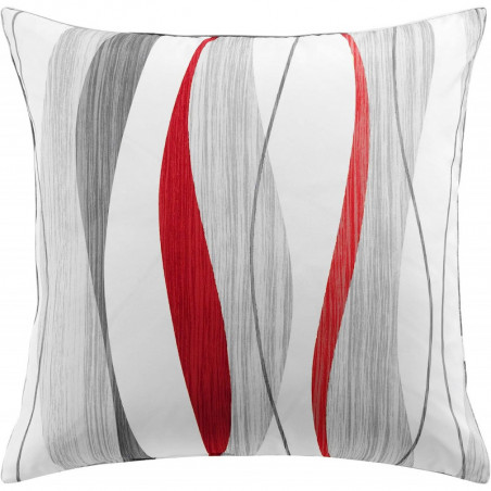 Coussin passepoil "Ondulys" - Rouge - 60 x 60 cm