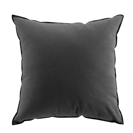 Coussin déhoussable en coton recyclé uni Mistraline - Gris foncé - 50 x 50 cm