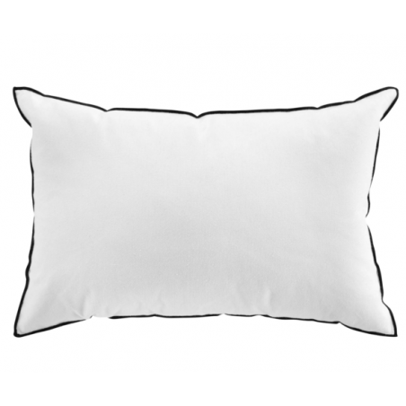 Coussin déhoussable en coton recyclé uni Mistraline - Blanc - 40 x 60 cm