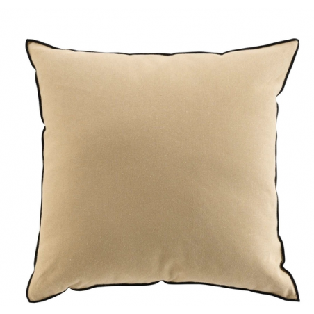 Coussin déhoussable en coton recyclé uni Mistraline - Beige - 50 x 50 cm